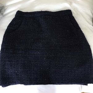 Black and blue tweed Cynthia Rowley skirt
